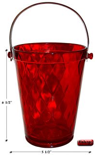Stunning Fenton Ruby Diamond Optic Ice Bucket