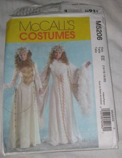 McCalls Costume Pattern M5206 Ice Princess Snow Queen 14 16 18 20