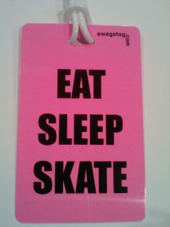 Eat Sleep Skate Pink Figure Skating Bag Tag Its Swagtagz 4 for Your