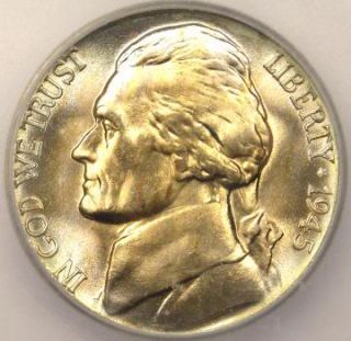 1945 D Jefferson Nickel 5c ICG MS68 RARE Coin ★