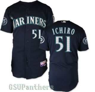 2012 Ichiro Suzuki Authentic Mariners 35th Alternate Cool Base Jersey