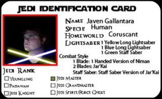 Star Wars Jedi Identification Knight Card Badge Cosplay