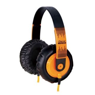 iDance SEDJ 400 Orange DJ Style Over Ear Headphones w/ 40mm Neodymium