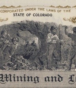 1905 Stock Spanish Bar Mining Leasing Co Idaho Springs Colorado