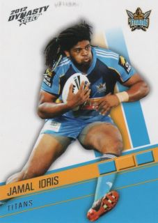 2012 NRL Dynasty Base Card 58 Jamal Idris Gold Coast Titans