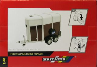 Britains Ifor Williams Horse Trailer 1 32 Diecast Farm Model 42328