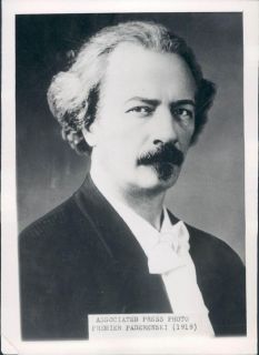 1937 Ignace Paderewski Polish Pianist Statesman