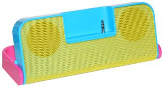 iHip Fold Up Portable Speaker System Compact Mobile Audio  Sharing