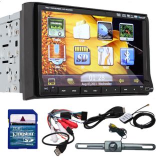 High Def 7 in Dash 2 DIN Car Stereo DVD Player GPS Navigation 3D