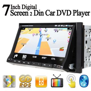 DIN in Dash Car Radio DVD Player GPS Navigation System Pip iPod