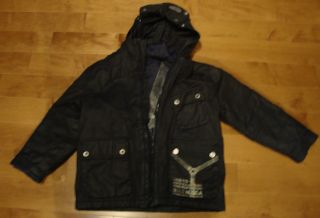 Two in One France IKKS Boys Navy Coat Jacket 10Years 138 Cm