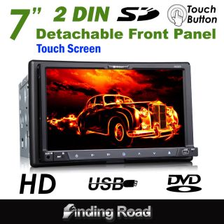 D2223 Milion 2 DIN Detachable 7 HD Car DVD Stereo Player Touch