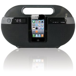 ILIVE APP ENHANCED PORTABLE BOOMBOX IPHONE 3G 4 CHARGER SPEAKER DOCK