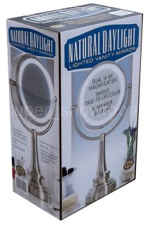 New Natural Daylight Lighted Magnifying Vanity Mirror Dual 1x 8x