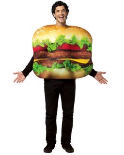 Unisex Flat Cheeseburger Adult Halloween Costume