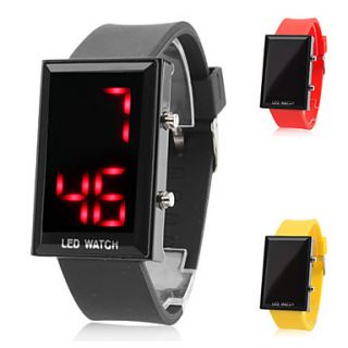 Unisex Silicone with Big Digital LED Wrist Watch (Assorted Colors)