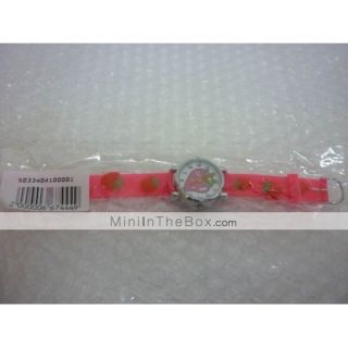 Children’s Strawberry Style Silicone Analog Quartz Wrist Watch with