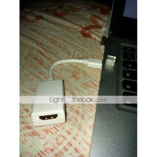 Mini DisplayPort DP Male to HDMI Female Adapter Cable   White (15CM