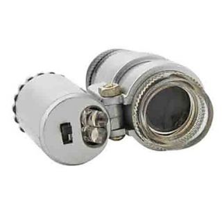 USD $ 5.19   Mini 45X 2 LED Pocket Magnifier Loupe,