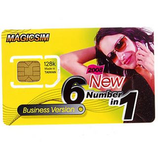 USD $ 10.16   2008 Edition 6 Number in 1 Multi Operator Magic SIM with