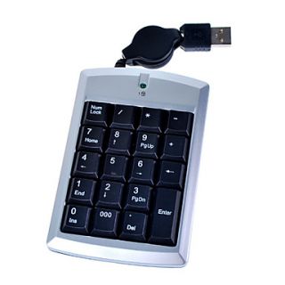 USD $ 7.16   Mini USB Number Keypad (Silver),