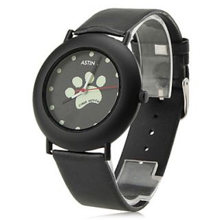 Womens Dog Paws Style PU Analog Quartz Wrist Watch (Assorted Colors)