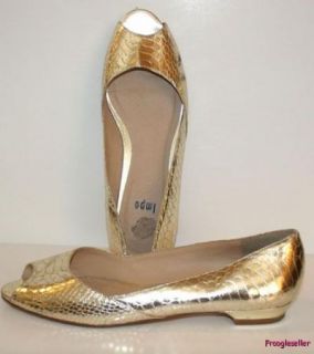 Impo Womens Arenia Open Toe Low Heel Shoes 7 5 M Gold