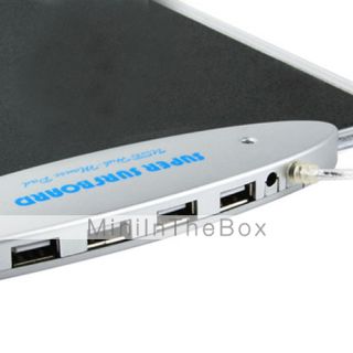 USD $ 12.99   Blue LED Light Mousepad Mouse Pad Mat With 4 Ports USB