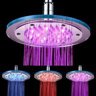 inch 12 LED Round Acrylic Ceiling Shower Head (Assorted Colors