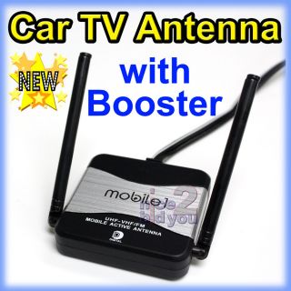 New Car TV FM Radio Antenna Aerial with Amplifier Booster Gain