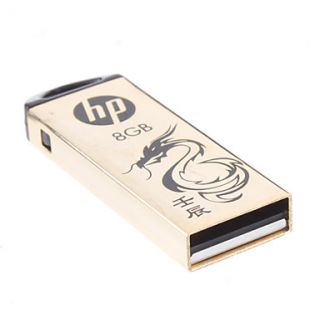 USD $ 15.69   8GB HP Gold Metal Design USB 2.0 Flash Drive,
