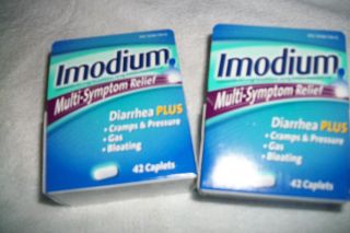 Imodium Diarrhea Plus Multi Symptom Relief 42CAPLETS x 2 Exp 3 2014