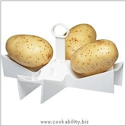 KITCHENCRAFT Plastic Microwave Jacket Potato Baker Stand Caravans Gift