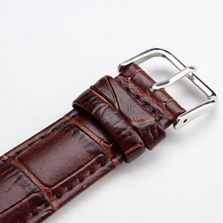 USD $ 3.59   Unisex Genuine Leather Watch Strap 20MM(Brown),