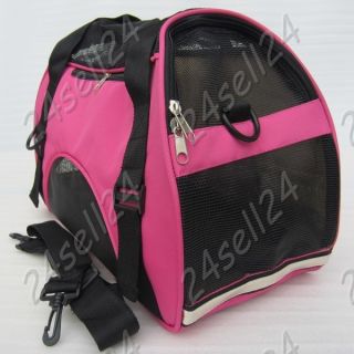 Dog Cat Bag Puppy Tote Handbag Pet Carrier Travel Cage Pink 16 9X7