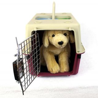 Dog Puppy Cat Pet Travel Carrier Crate Kennel Cage Rose