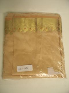 Golden Sheer Sari 84 inch Rod Pocket Curtain Panel Pair India A Great