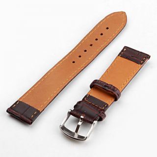 USD $ 2.29   Unisex Genuine Leather Watch Strap 22MM (Brown),