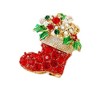 EUR € 4.22   kerst laars legering zirkoon broche, Gratis Verzending