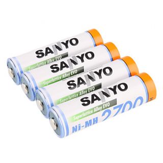 USD $ 26.49   Sanyo Ni MH AA Rechargeable Battery (1.2v, 2700 mAh,4