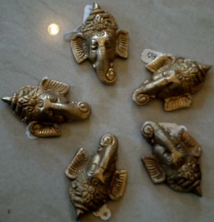  Ganesha Ganesh Mask Wall Hanging Home Decor Brass Art India God
