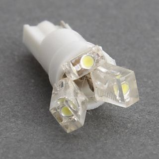 EUR € 1.00   T5 3 ledede 20ma 0.24w 12v hvitt lys bil pære pair