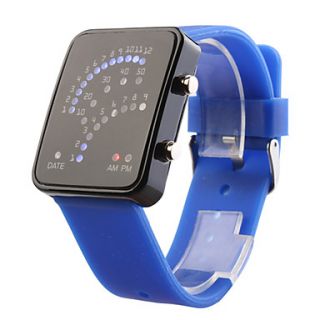 USD $ 7.49   Silicone Band 29 LED Wrist Watch(Blue),
