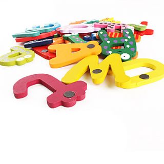 USD $ 8.59   Colorful A Z 26 Alphabet Letter Wooden Fridge Magnet Toy