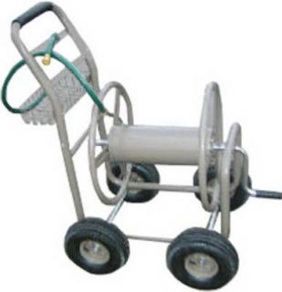 GT 300 ft x 5 8 inch Garden Hose Reel Cart with Basket