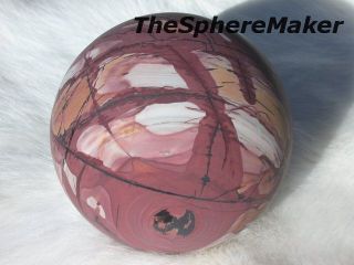 Siaz 4 INDIAN PAINT ROCK SPHERE NATURAL STONE ART DEATH VALLEY