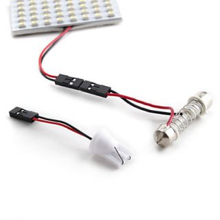 USD $ 7.39   T10/Festoon 3W 48x1210 SMD White LED Bulb for Car Signal