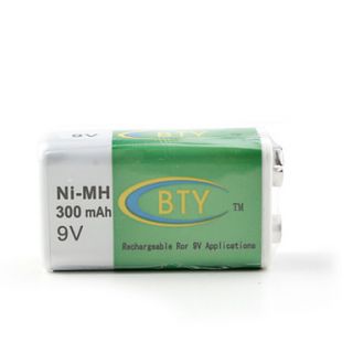 EUR € 5.33   BTY 300mAh Ni MH batteria 9V, Gadget a Spedizione