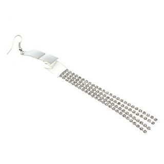 EUR € 5.33   Oblong Shape Diamond Long Tassels Earrings, משלוח