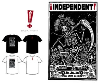 Independent Mens Shirt Tee Death Rides Past Black White